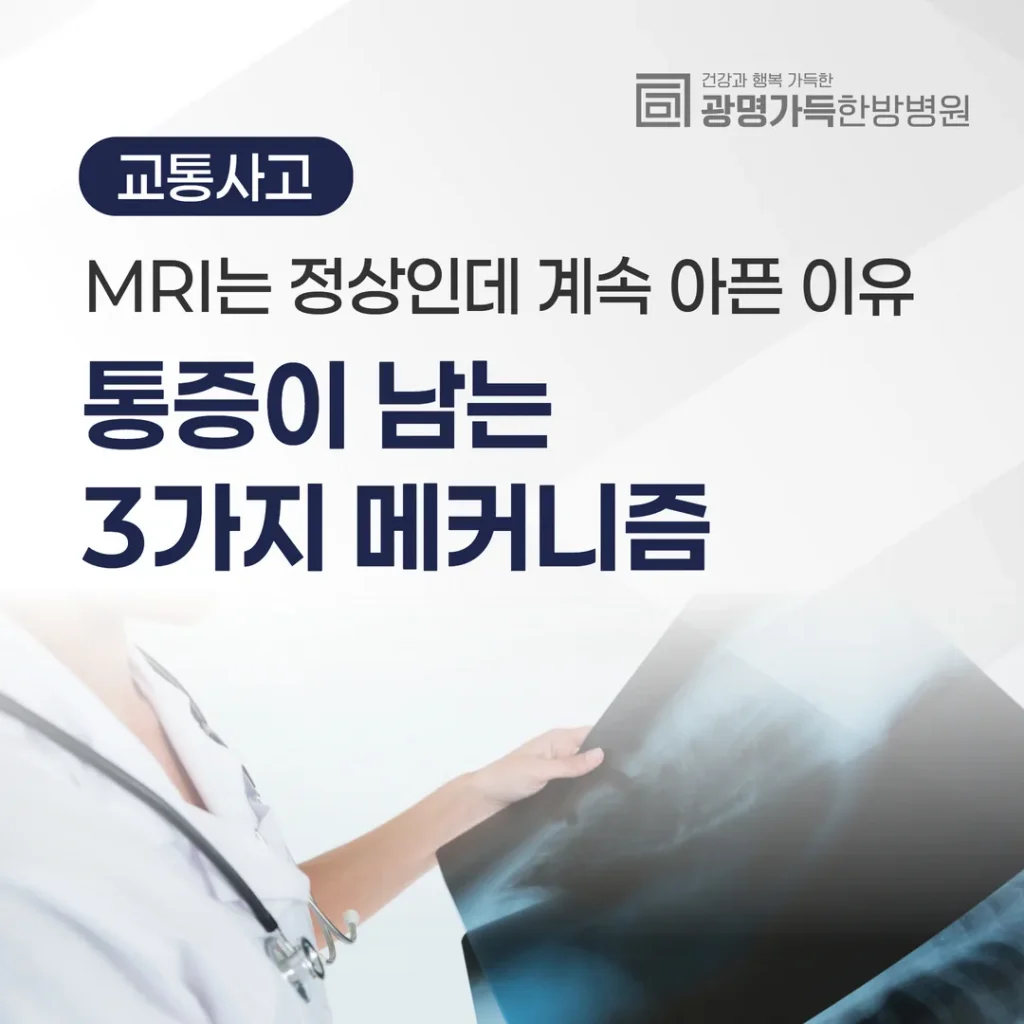 교통사고 MRI는 정상인데 계속 아픈 이유, 통증이 남는 3가지 메커니즘