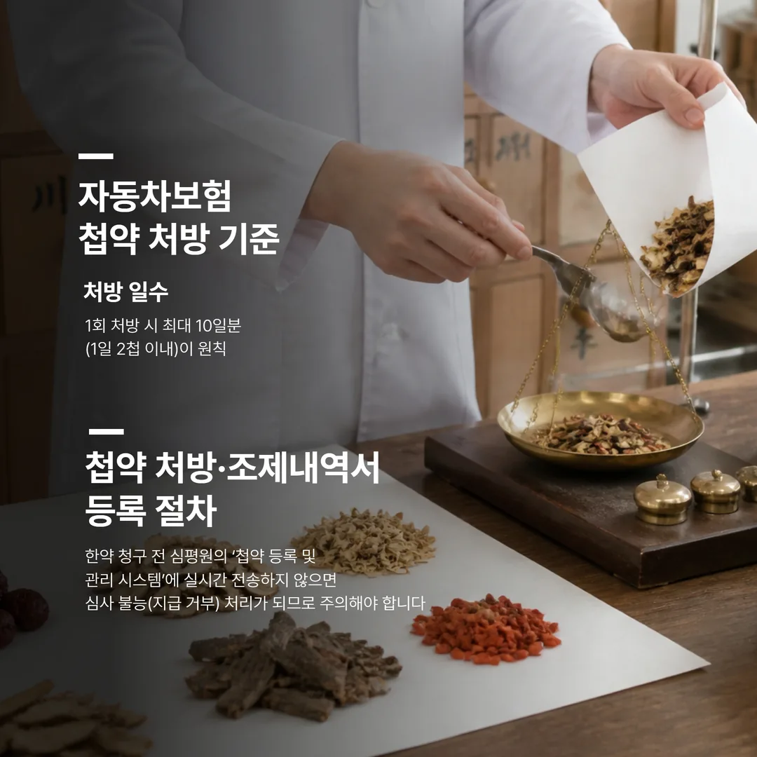 자동차보험 첩약 조제와 처방내역서 등록