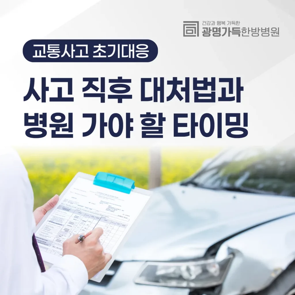 교통사고 초기대응, 사고 직후 대처법과 병원 가야 할 타이밍