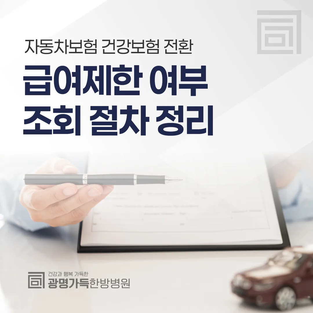 자동차보험 건강보험 전환 — 급여제한 여부 조회 절차 정리