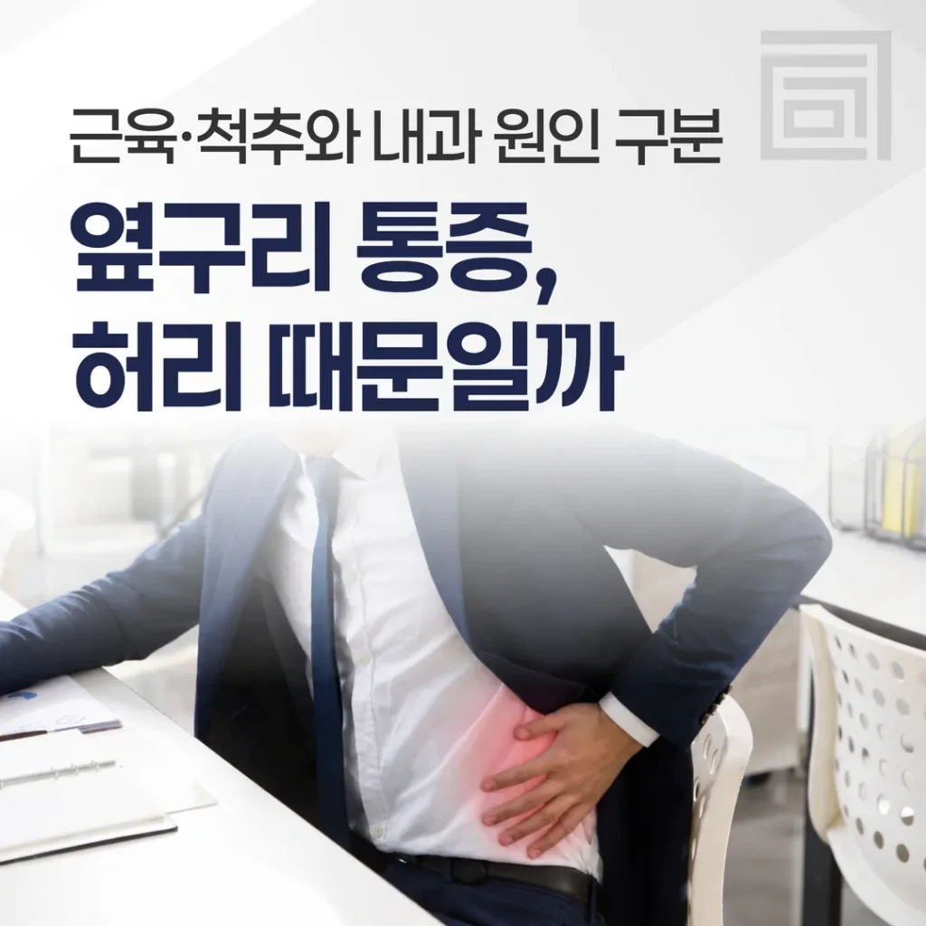 옆구리 통증, 허리 때문일까 — 근육·척추와 내과 원인 구분