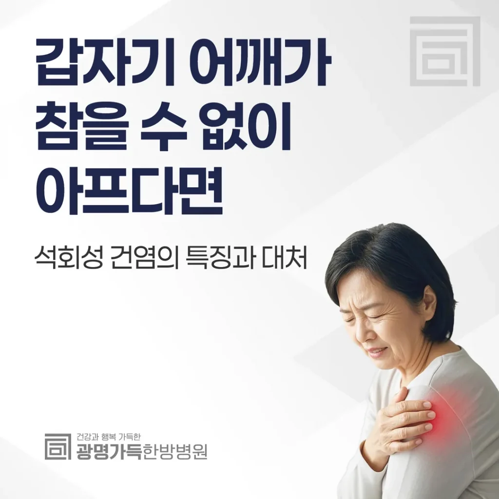갑자기 어깨가 참을 수 없이 아프다면 — 석회성 건염의 특징과 대처