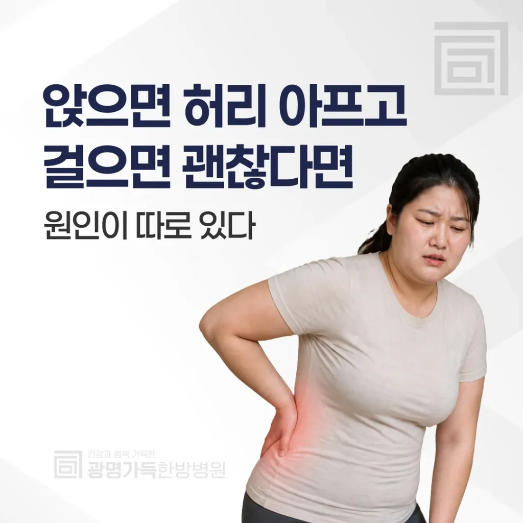 앉으면 허리 아픔, 걸으면 괜찮다면 — 원인이 따로 있다