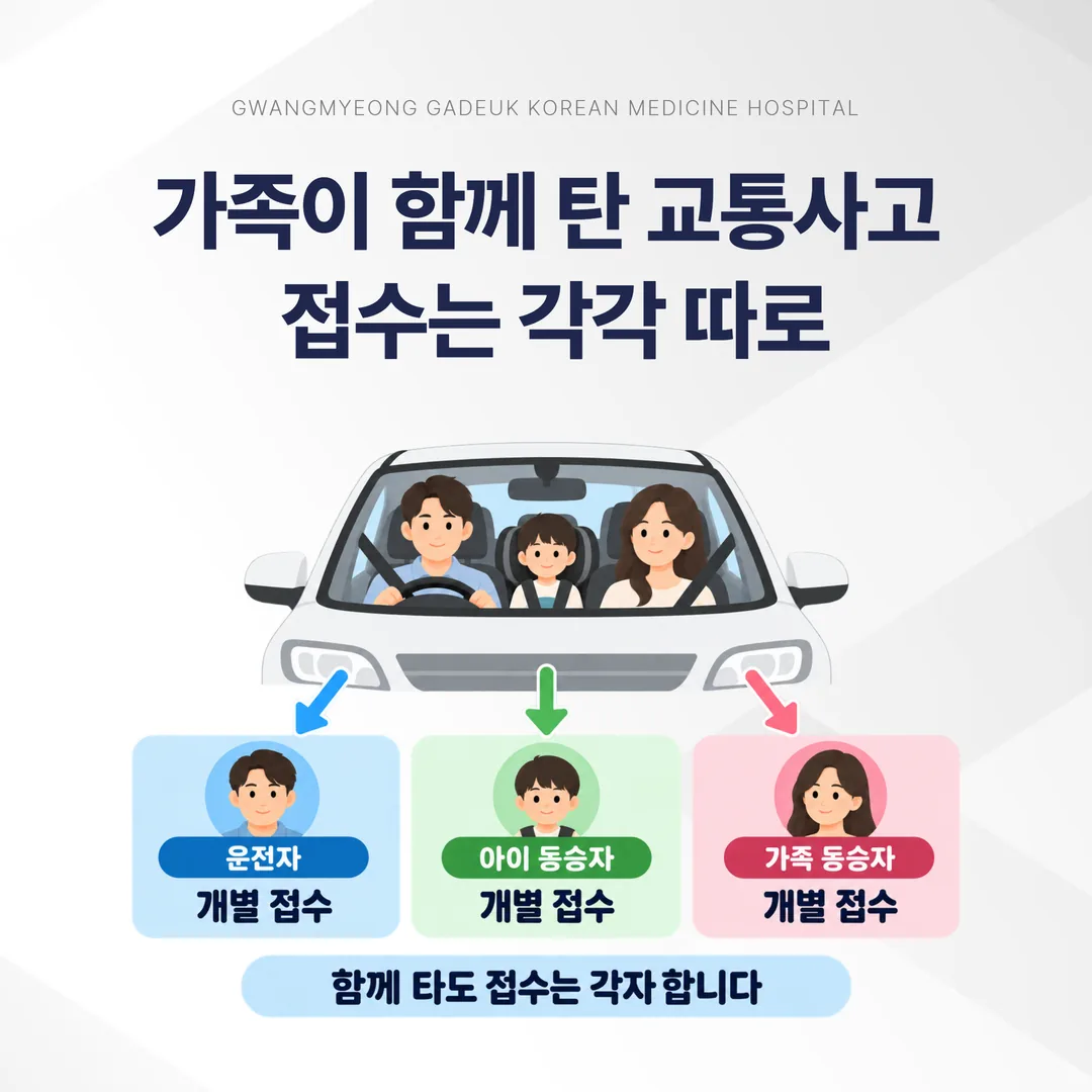 교통사고 동승자 접수 단위 개념도